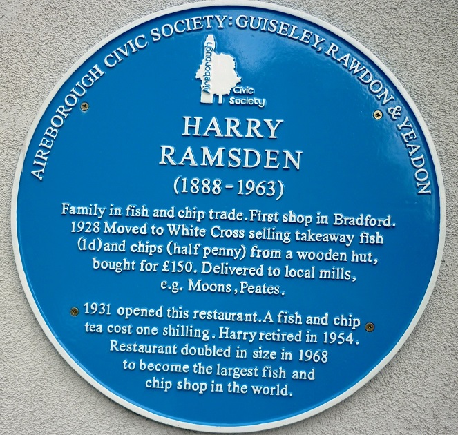Harry Ramsden - Blue Plaque 2014