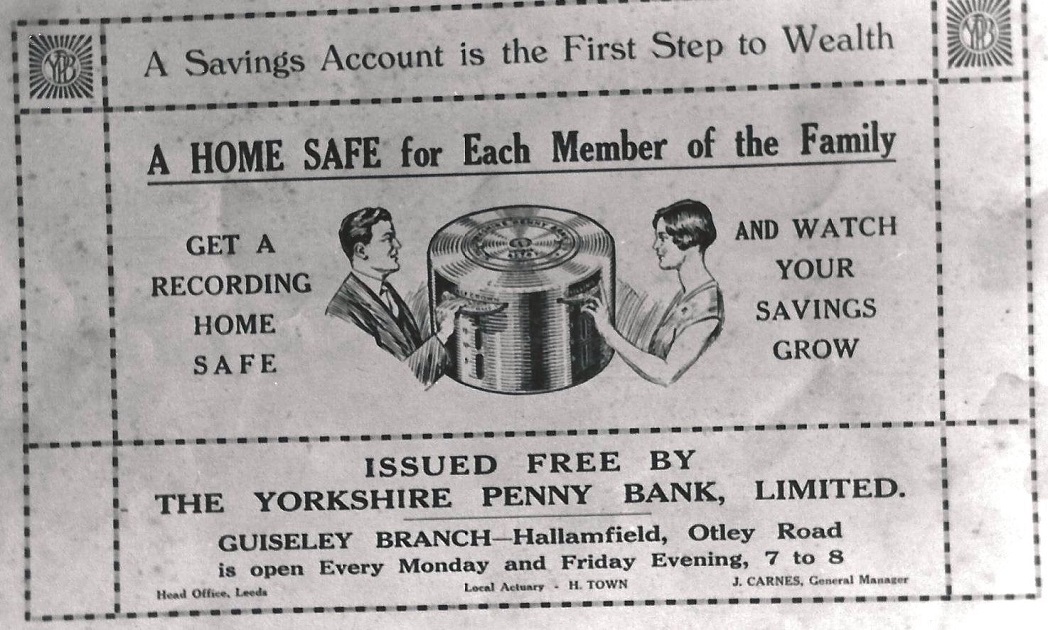 Yorkshire Penny Bank Advertisment 1927