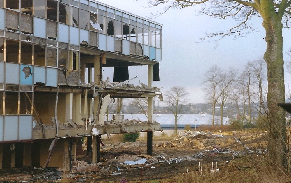 Demolition of Aireborough Grammar School 1992