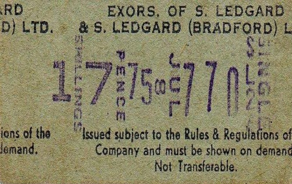 Ledgard Bus Tickets Undated